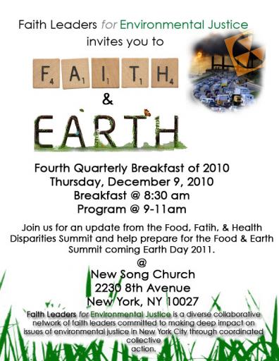 Fwd: Invitation to Faith Leaders for Environmental Justice Quarterly Breakfast
